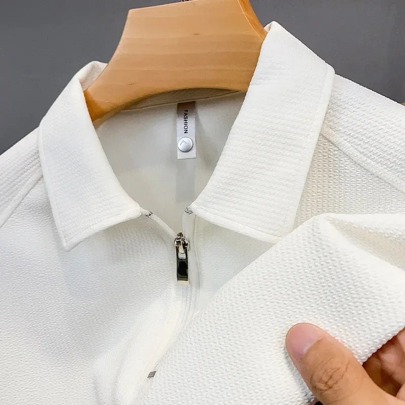 Polo Uomo Sportiva con Zip Quarto