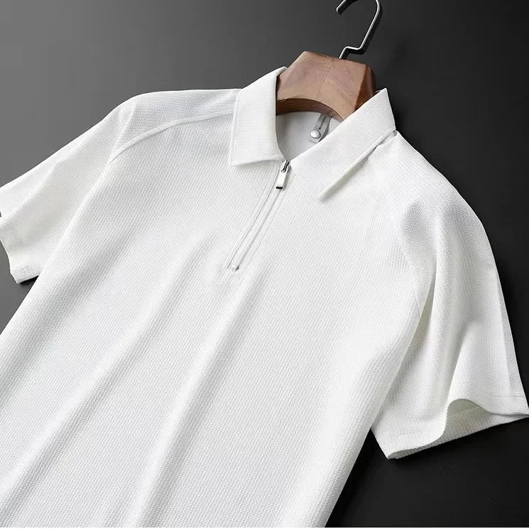 Polo Uomo Sportiva con Zip Quarto