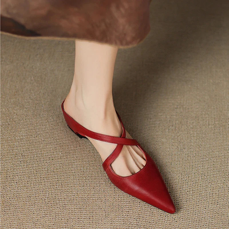 Mules Donna in Vera Pelle Comode Stile Casual