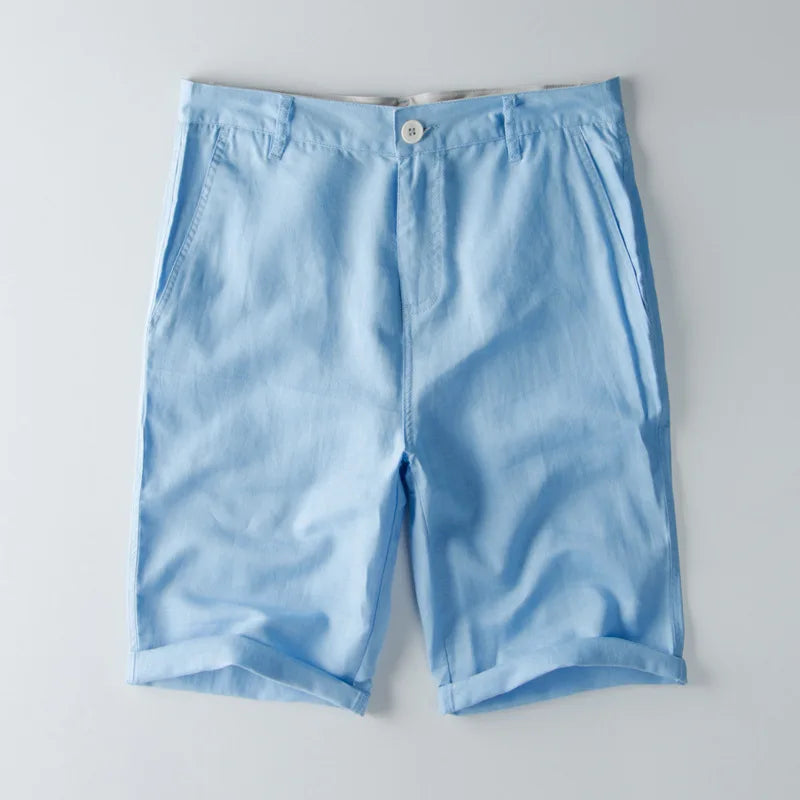 Shorts Uomo in Cotone Mistura Fit Rilassato Lunghezza Ginocchio con - Vesarelli