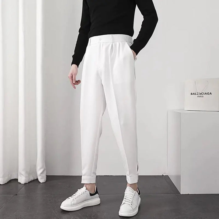 Pantaloni Casual Uomo Slim Fit Tela Leggera