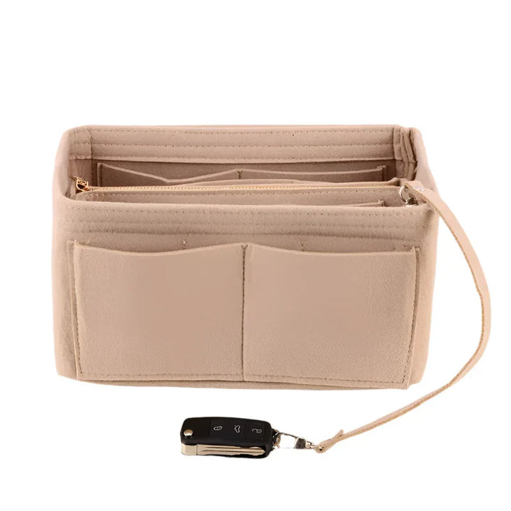 Organizer da Viaggio Unisex per Borsa Trucco con Inserto in Feltro - Vesarelli