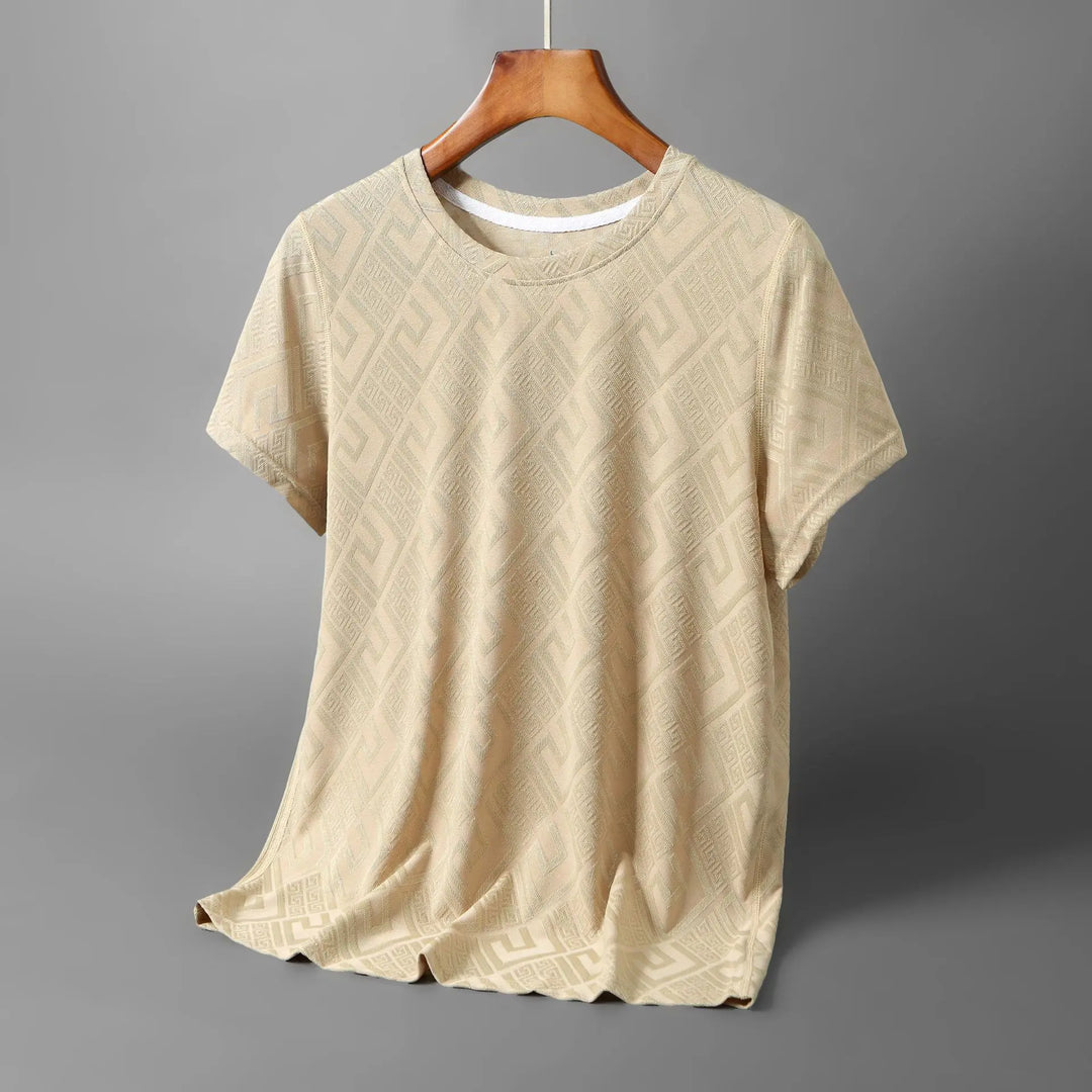 Tshirt Uomo Tessuto Embossed Vestibilità Regular