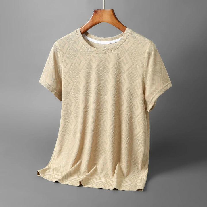 Tshirt Uomo Tessuto Embossed Vestibilità Regular