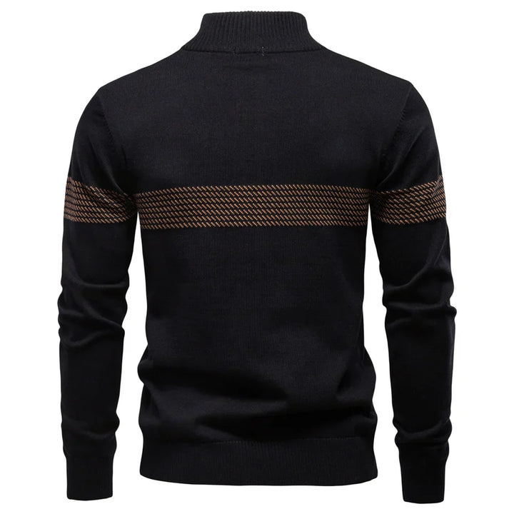 Pullover Uomo Mezza Zip Maglia Morbida Stile Moderno