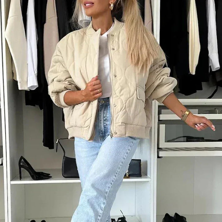 Giubbotto Bomber Donna Foderato Comodo Stile Elegante - Vesarelli
