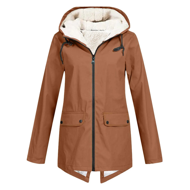 Giacca Lunga Donna in Pile Foderata Parka Invernale Caldo - Vesarelli