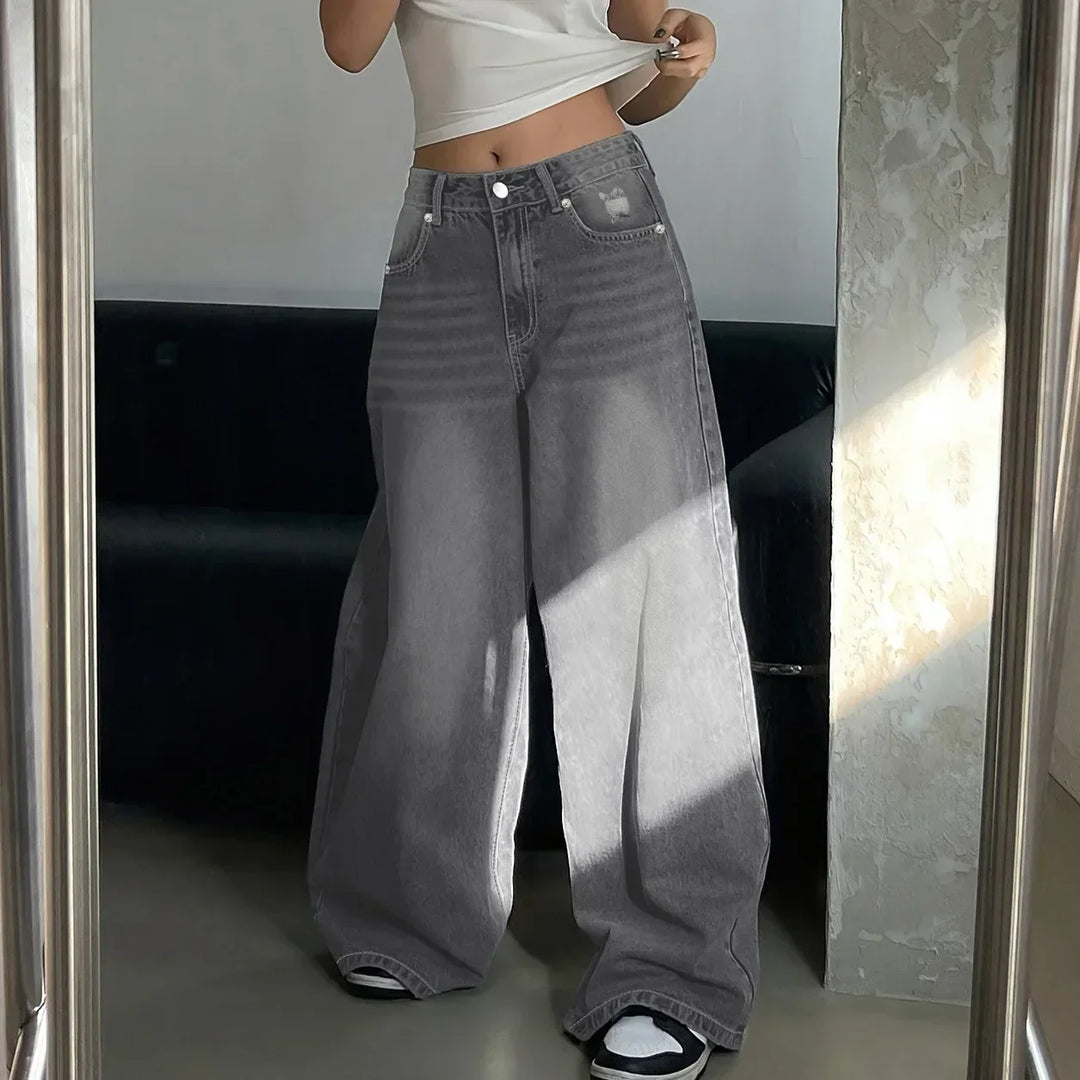 Jeans Donna Taglio Largo Casual