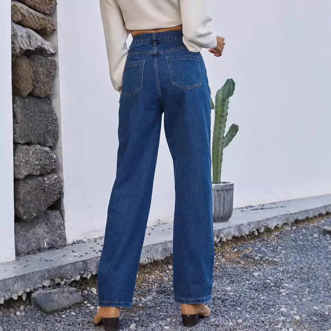 Jeans Donna Mom Casual Vestibilità Regular