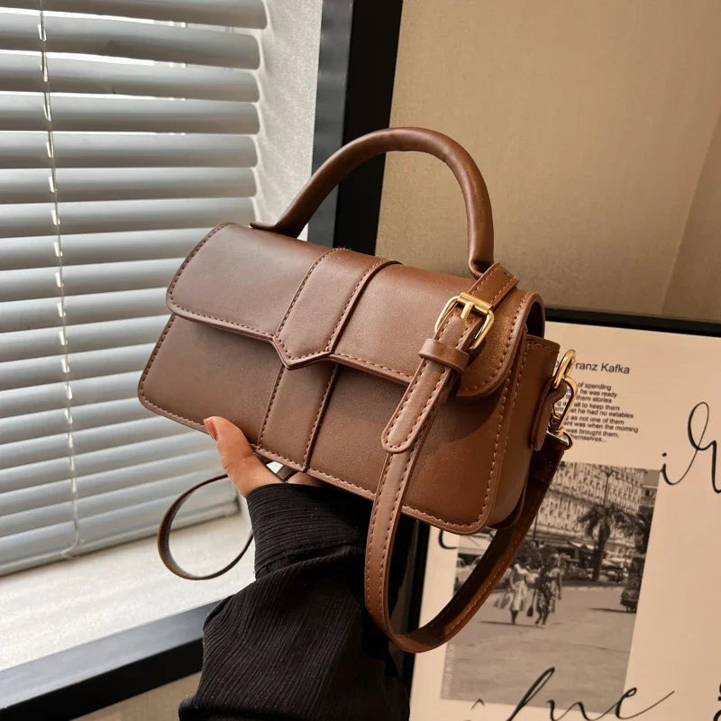 Borsa Tracolla Donna in Pelle Vintage Stile Classico - Vesarelli