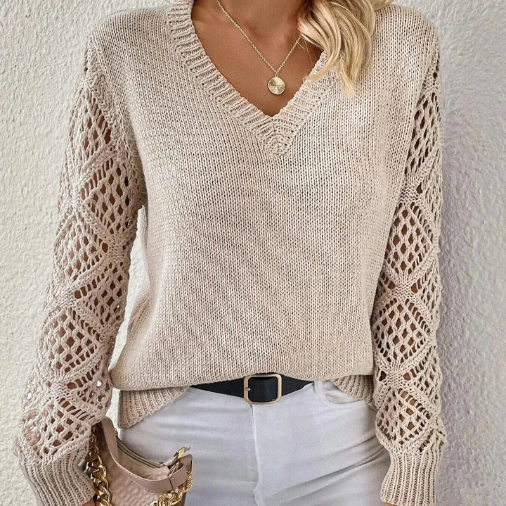 Maglione Donna Scollo a V Elegante Morbido - Vesarelli