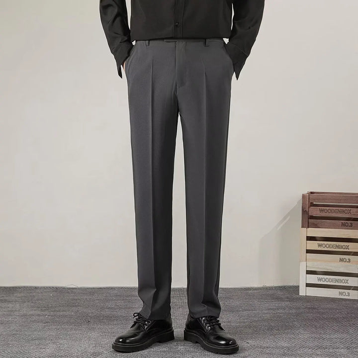 Pantaloni Uomo Casual Tessuto Morbido Vestibilità Comoda