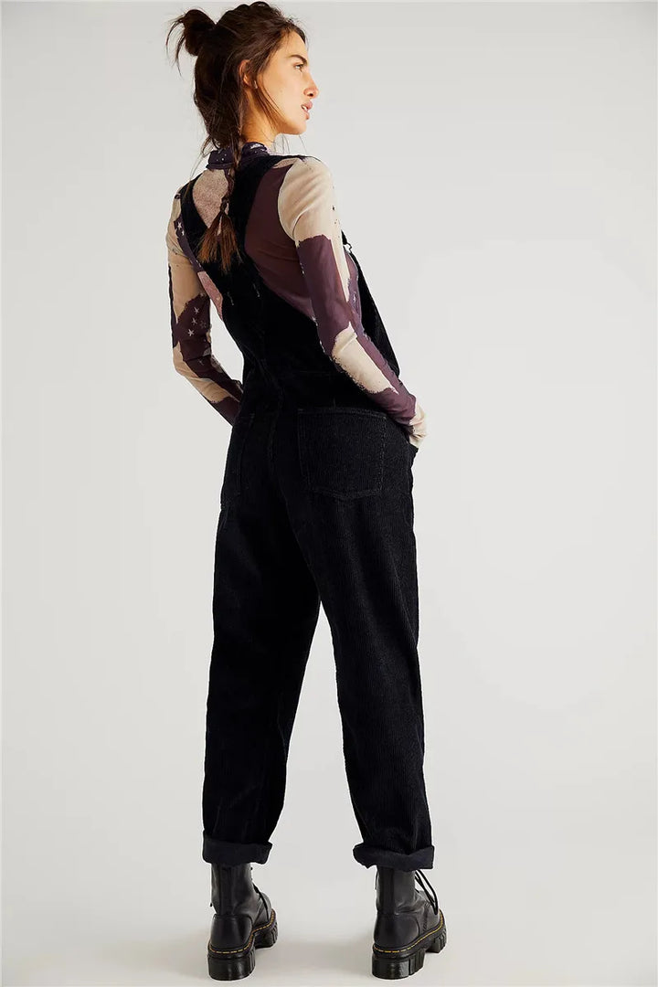 Salopette Donna in Velluto a Coste Stile Vintage