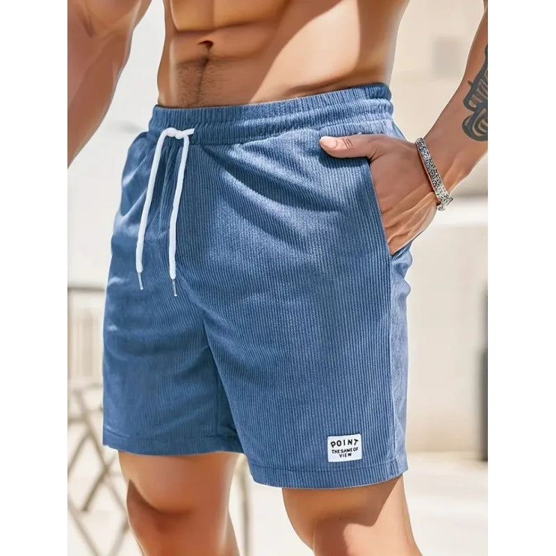 Shorts Uomo Leggeri Cotone Casual con Coulisse e Tasche - Vesarelli
