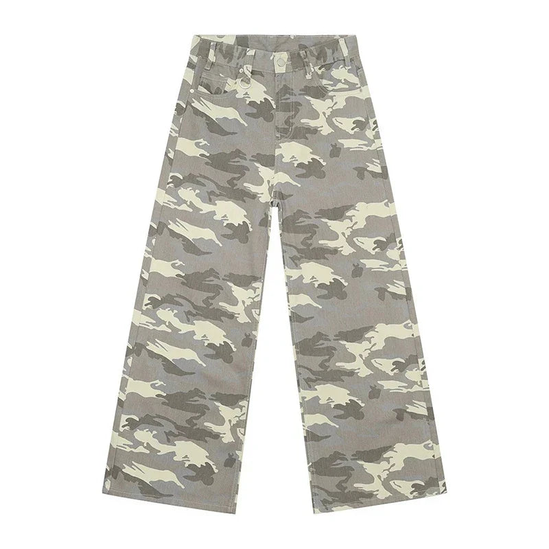 Jeans Uomo Larghi Cotone Stile Streetwear