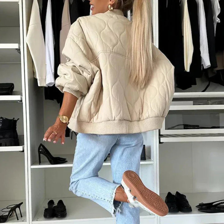 Giubbotto Bomber Donna Foderato Comodo Stile Elegante