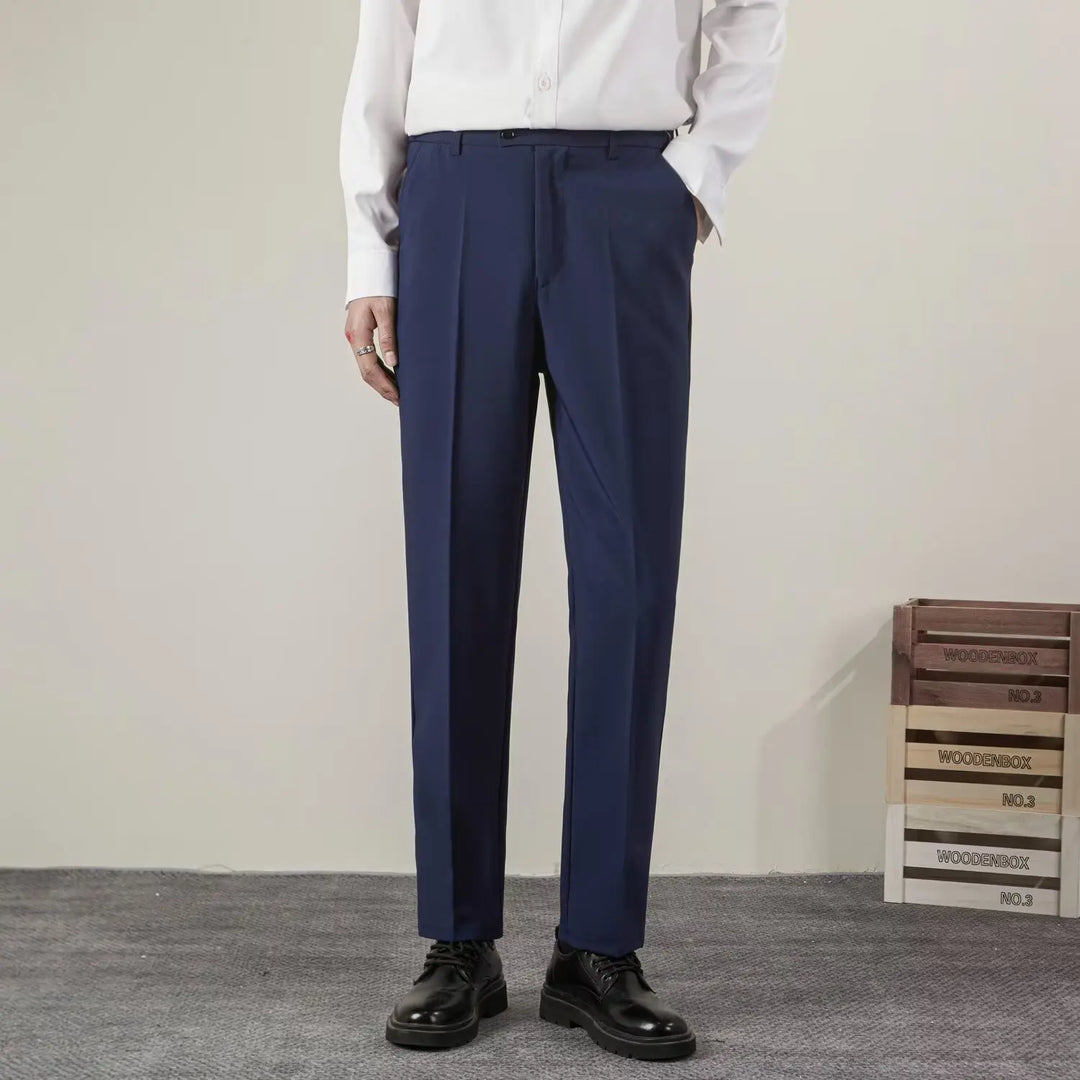 Pantaloni Uomo Casual Tessuto Morbido Vestibilità Comoda