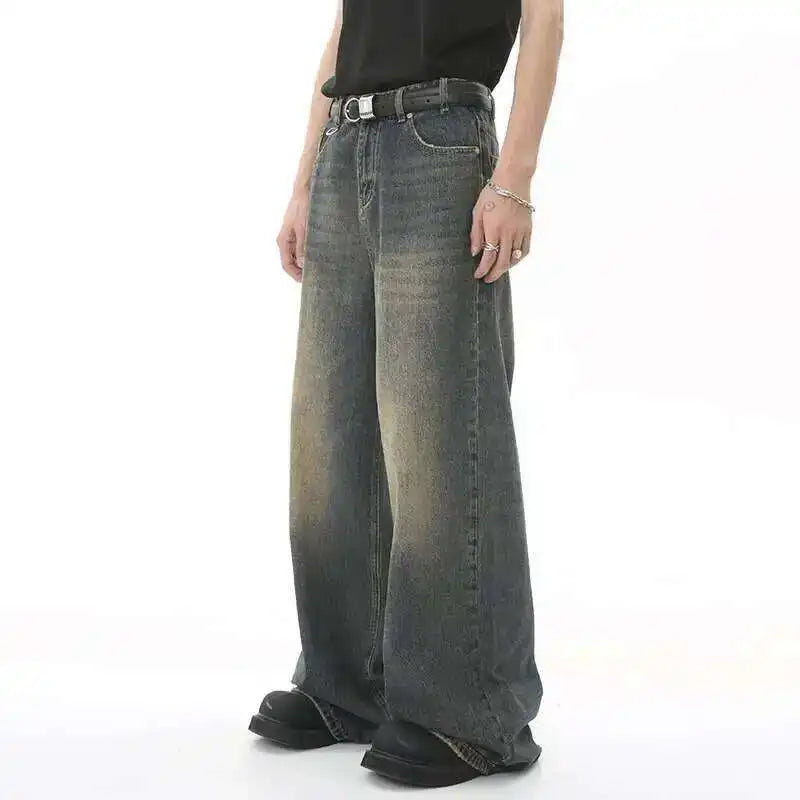 Jeans Uomo Larghi Cotone Stile Streetwear - Vesarelli