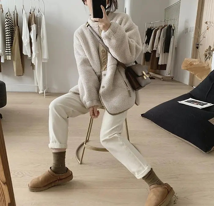 Giacca Donna Teddy Morbida Vestibilità Comoda