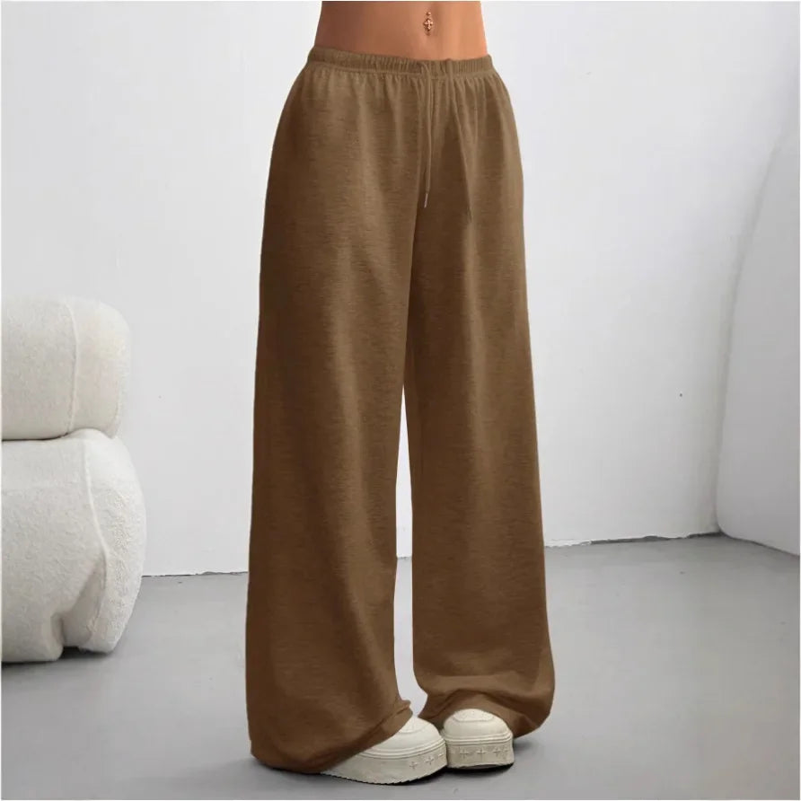 Pantaloni Donna Vestibilità Ampia Tessuto Morbido Casual - Vesarelli