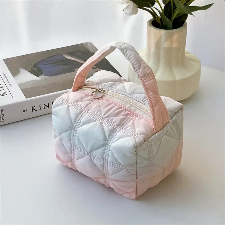 Borsa Porta Cosmetici Trapuntata Donna Compatta Elegante - Vesarelli