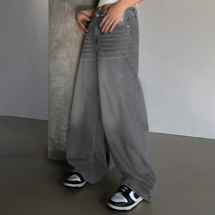 Jeans Donna Taglio Largo Casual