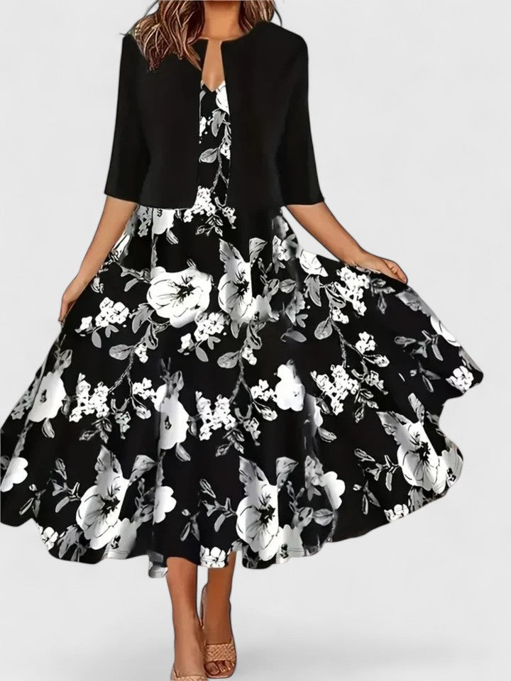 Abito Midi Donna Finitura Sobria Silhouette Bilanciata