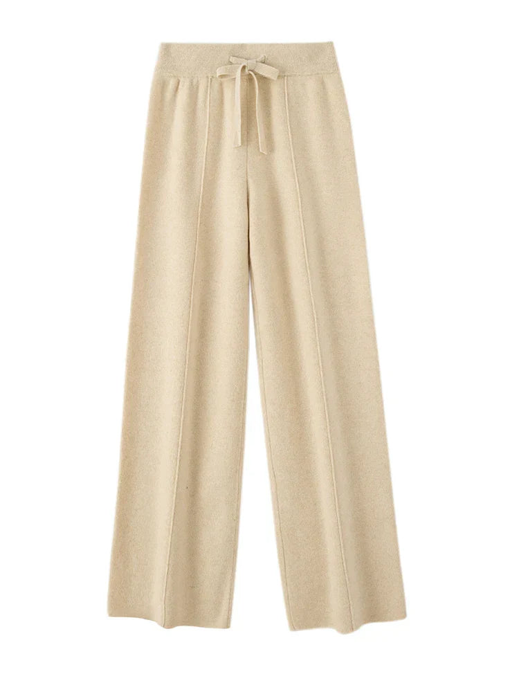 Pantaloni Uomo in Lana Merino Vita Alta Taglio Ampio