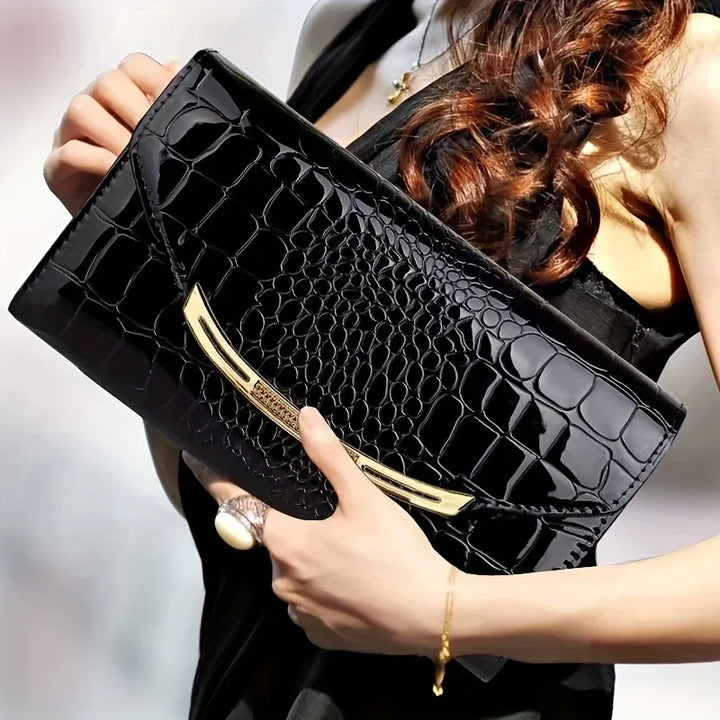 Pochette Donna Estiva in Tessuto Stampa Cocco Compatta - Vesarelli