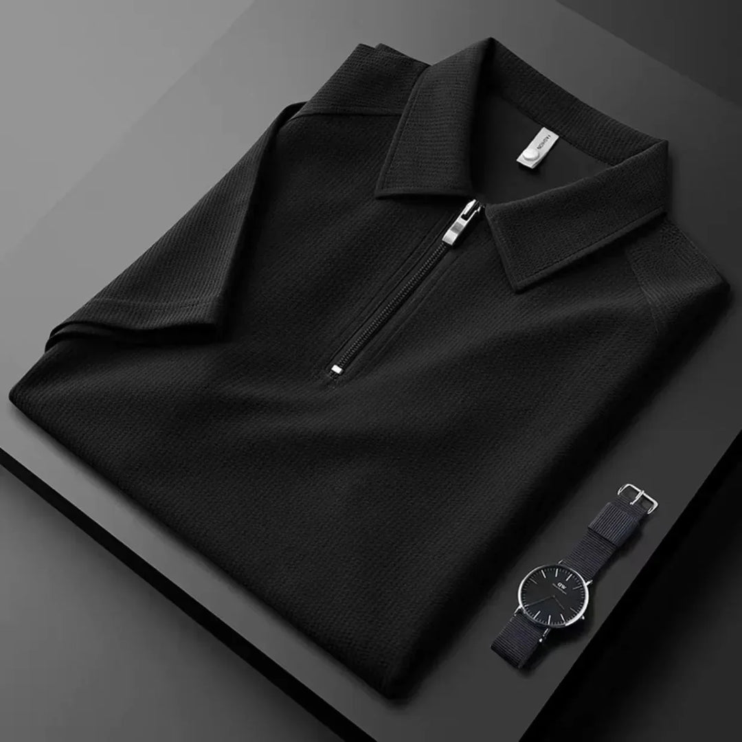 Polo Uomo Sportiva con Zip Quarto