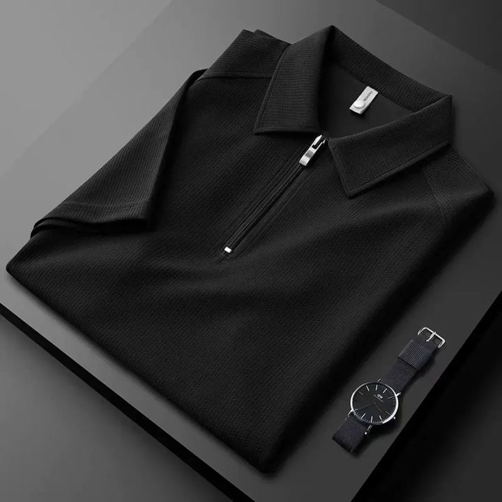 Polo Uomo Sportiva con Zip Quarto