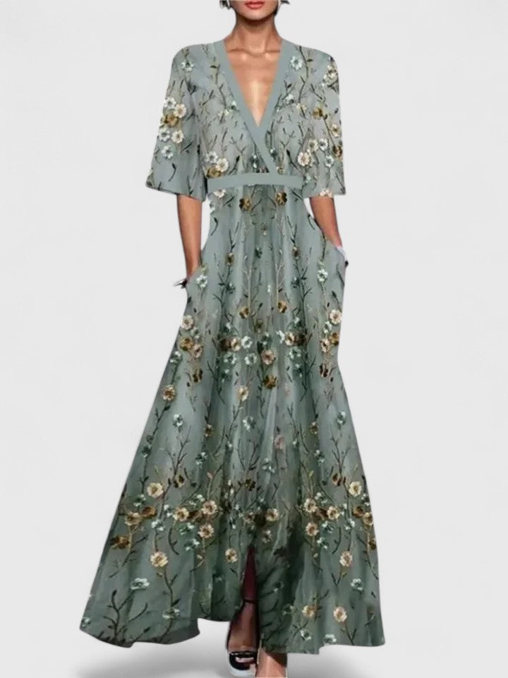 Abito Maxi Donna Linea Fluida Vestibilità Morbida