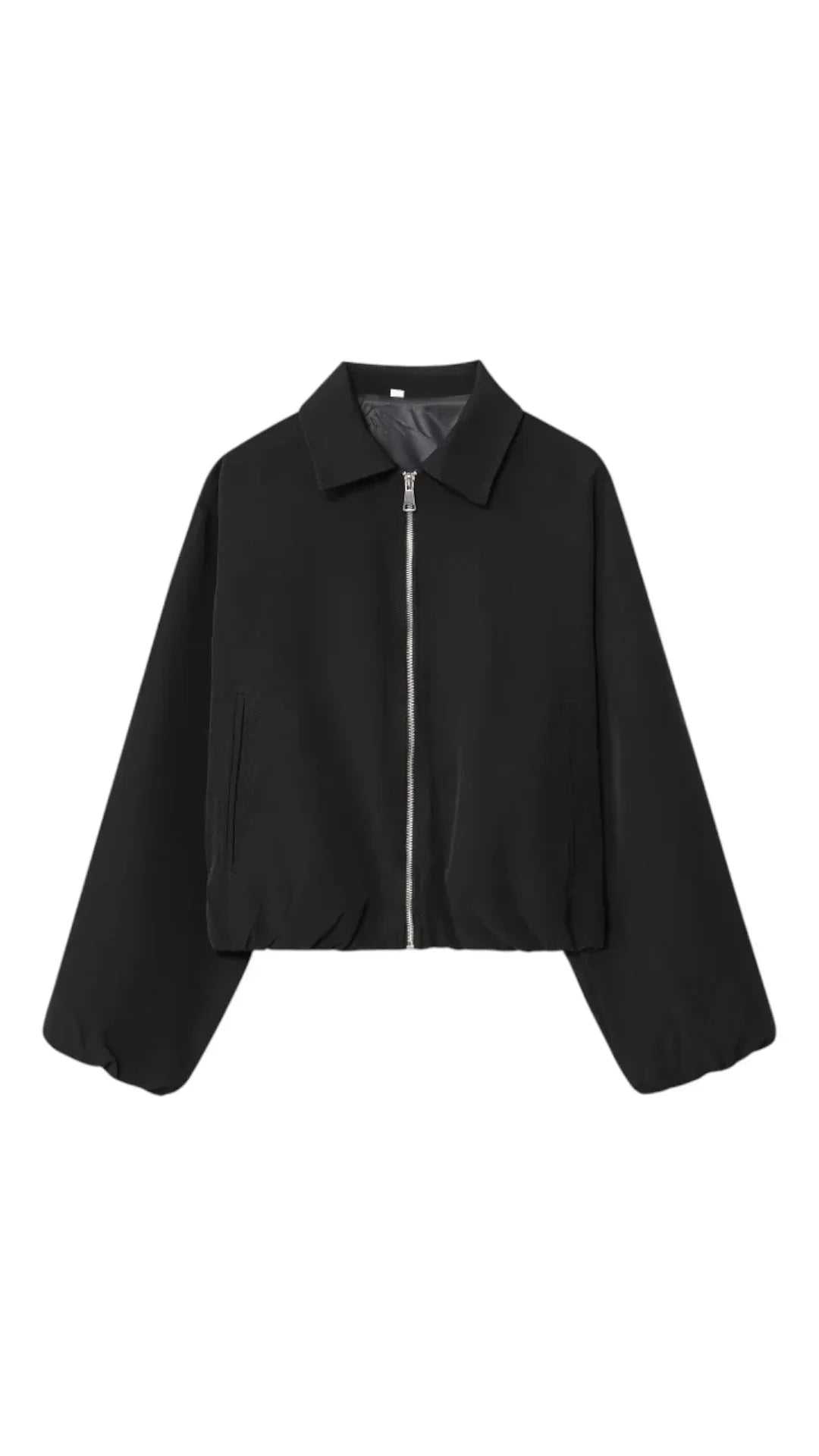 Giacca Uomo con Zip Colletto a Camicia Vestibilità Regolare