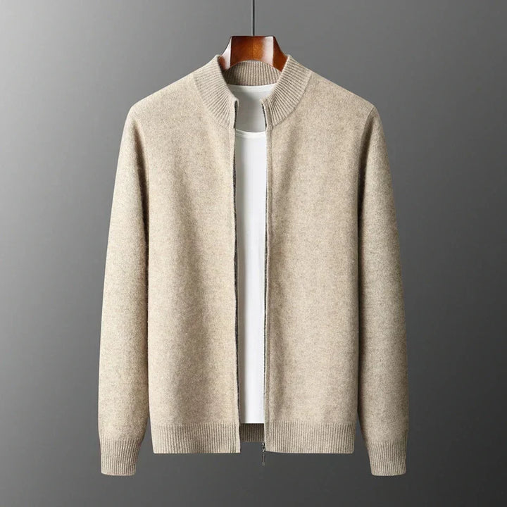 Gilet Uomo in Cashmere con Zip Vestibilità Classica