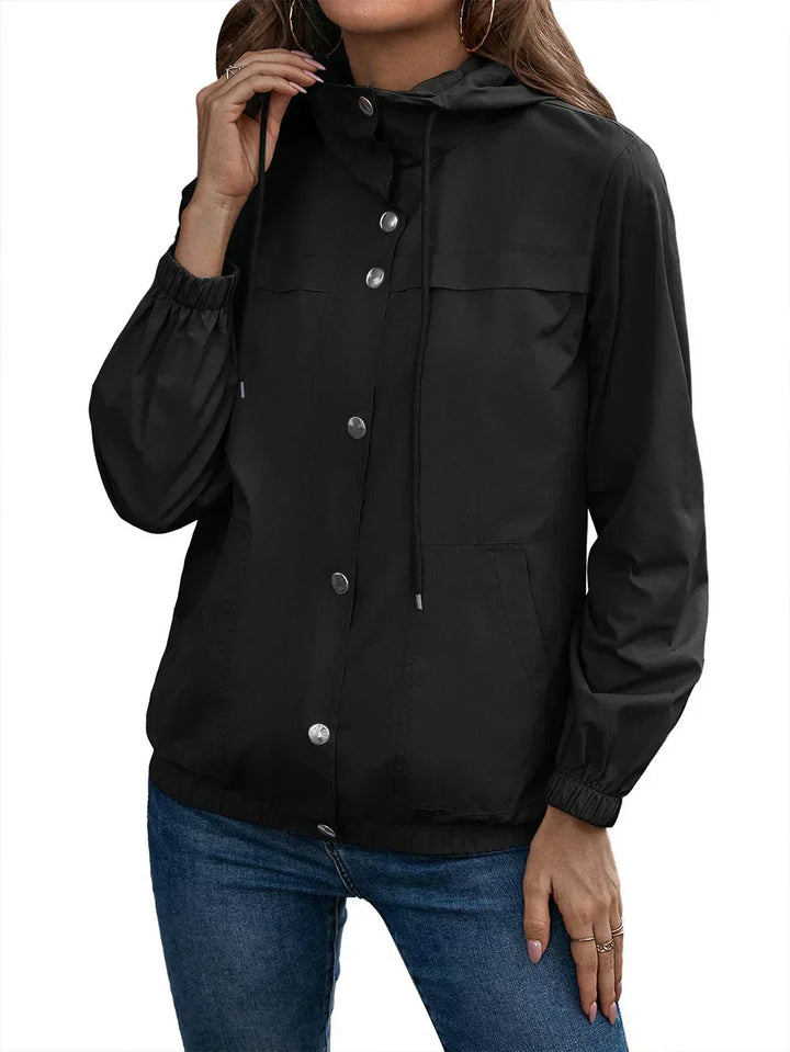 Trench Donna Impermeabile con Cappuccio Lunghezza Lunga