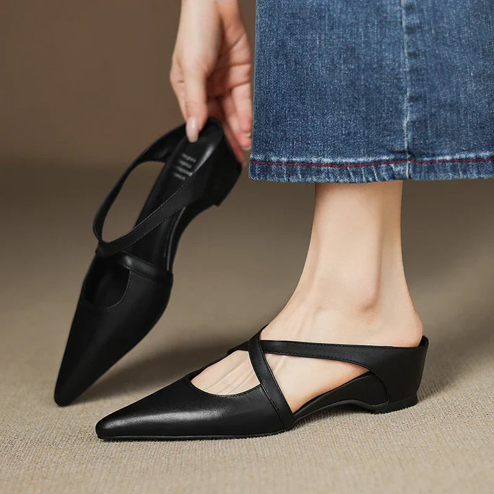 Mules Donna in Vera Pelle Comode Stile Casual