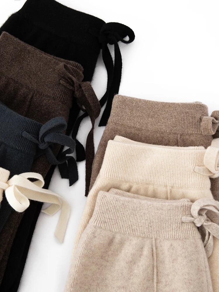 Pantaloni Uomo in Lana Merino Vita Alta Taglio Ampio