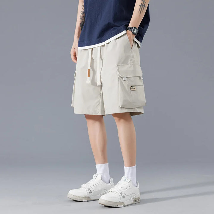 Pantaloncini Cargo Uomo Tessuto Resistente Vestibilità Regolare