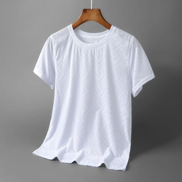 Tshirt Uomo Tessuto Embossed Vestibilità Regular