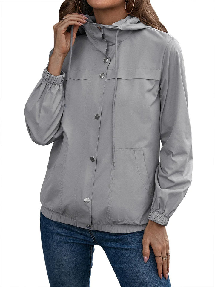 Trench Donna Impermeabile con Cappuccio Lunghezza Lunga
