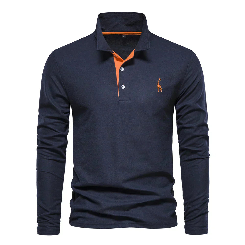 Polo Uomo Maniche Lunghe Tessuto Leggero Stile Classico - Vesarelli