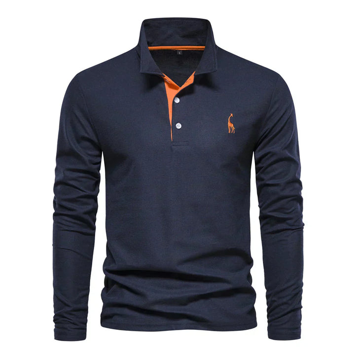 Polo Uomo Maniche Lunghe Tessuto Leggero Stile Classico - Vesarelli