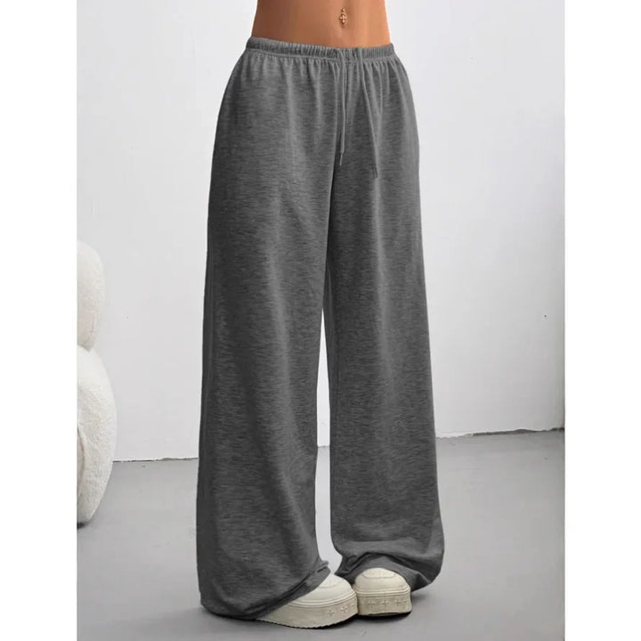 Pantaloni Donna Vestibilità Ampia Tessuto Morbido Casual