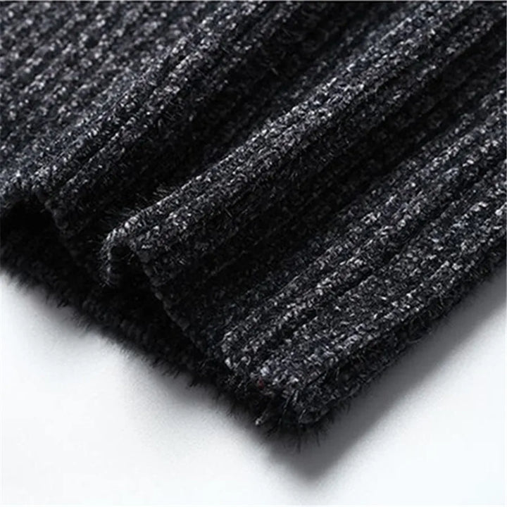 Maglione Uomo Collo Alto Maglia Calda Slim Fit