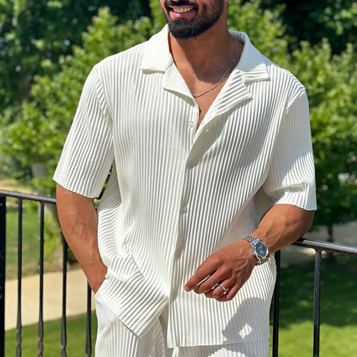 Completo Estivo Uomo Pantaloni e Camicia Colletto Classico
