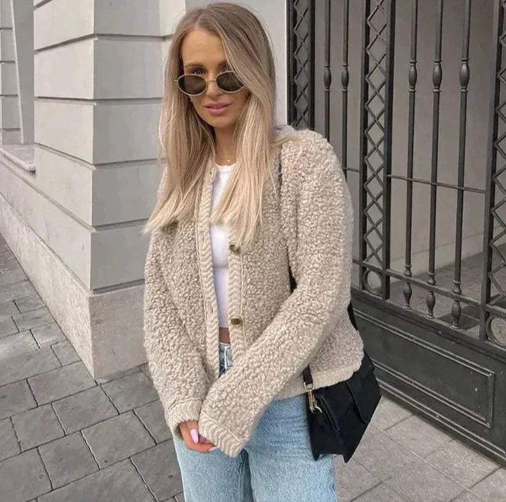 Sopracamicia Donna Tessuto Morbido Stile Teddy