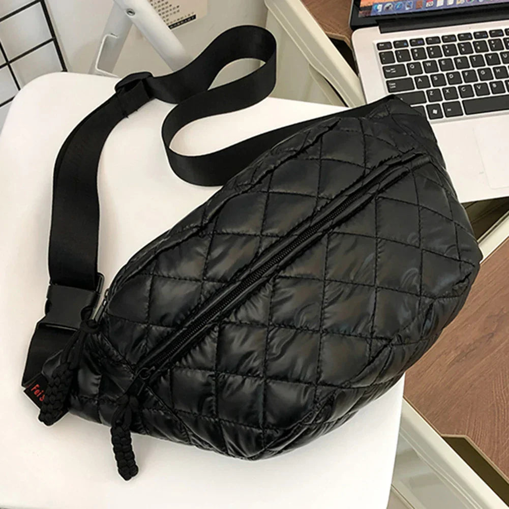Marsupio Unisex Trapuntato in Tessuto Estivo Tracolla Regolabile - Vesarelli