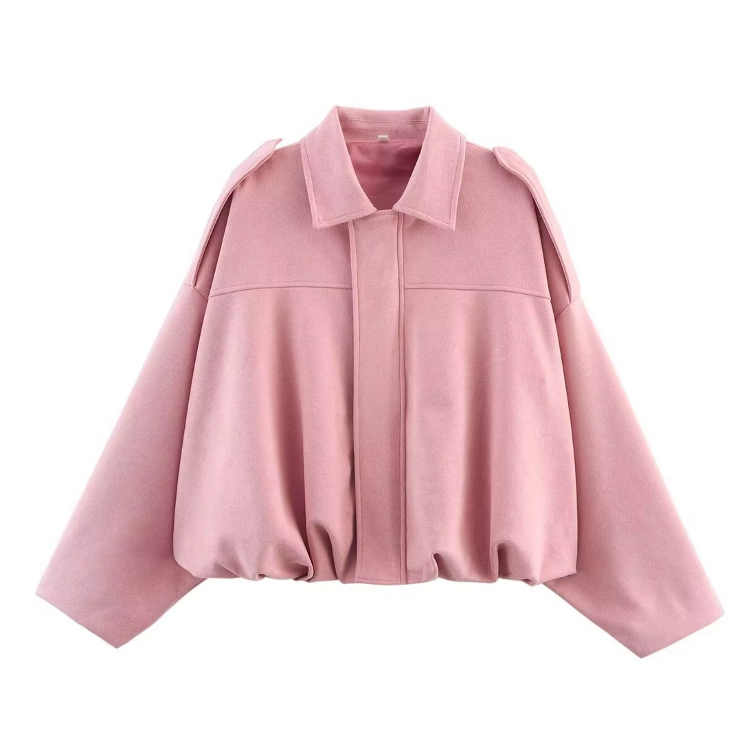 Giacca Bomber Uomo Effetto Scamosciato Oversize Vintage