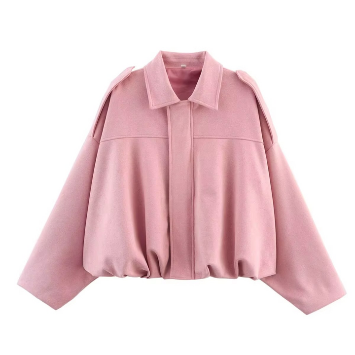 Giacca Bomber Uomo Effetto Scamosciato Oversize Vintage