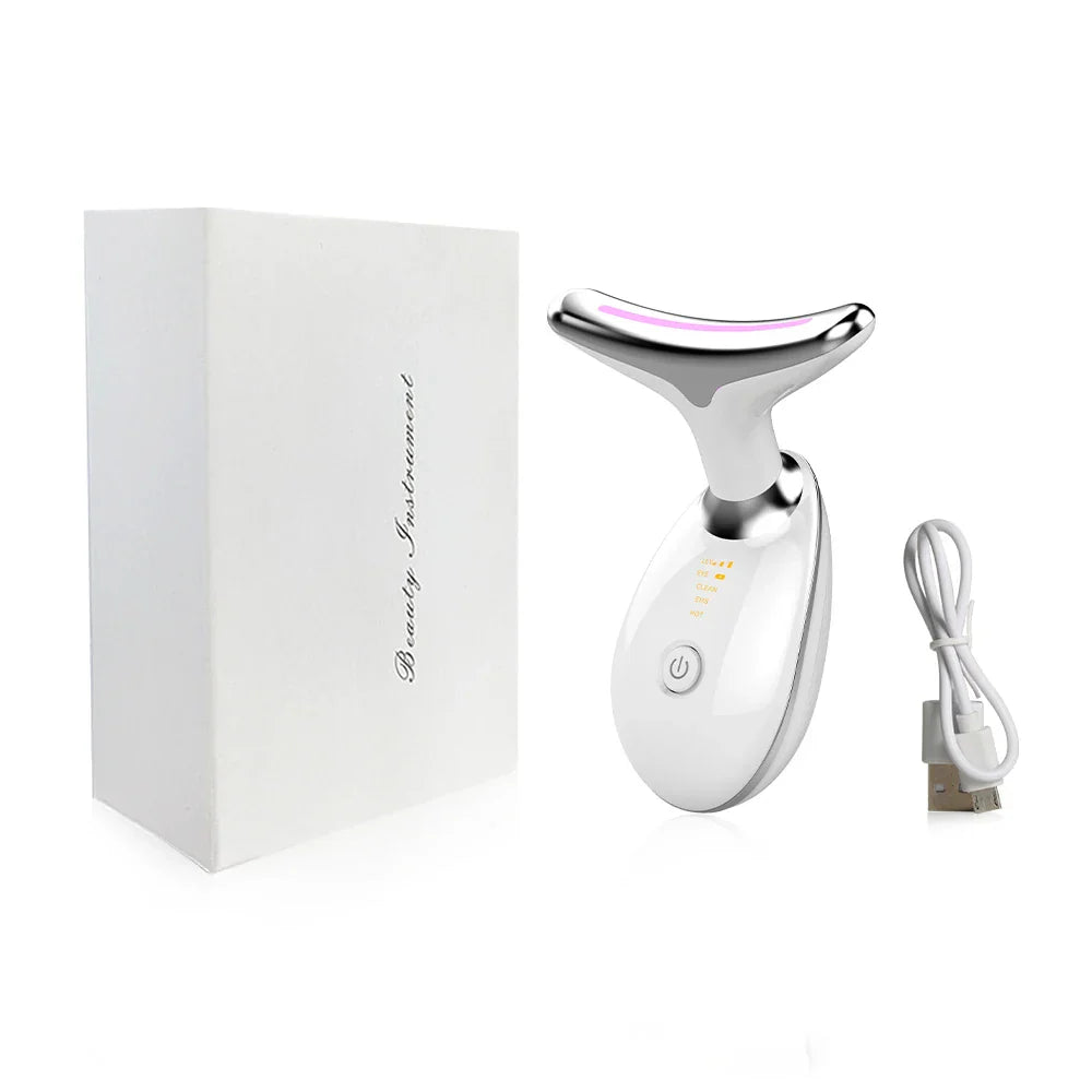 Massaggiatore Collo e Viso EMS con Terapia LED e Effetto Lifting - Vesarelli